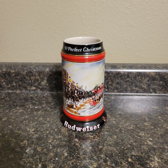 1992 Anheuser Busch Budweiser Clydesdale Stein A Perfect Christmas No Box - Picture 1 of 4